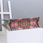 Dior book tote with dioramour graffitiLatte Multicolor Dioramour Graffiti Embroidery Pink