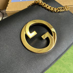 Gucci Blondie Shoulder Bag Black For Women, Women’s Bags 11in/28cm GG‎