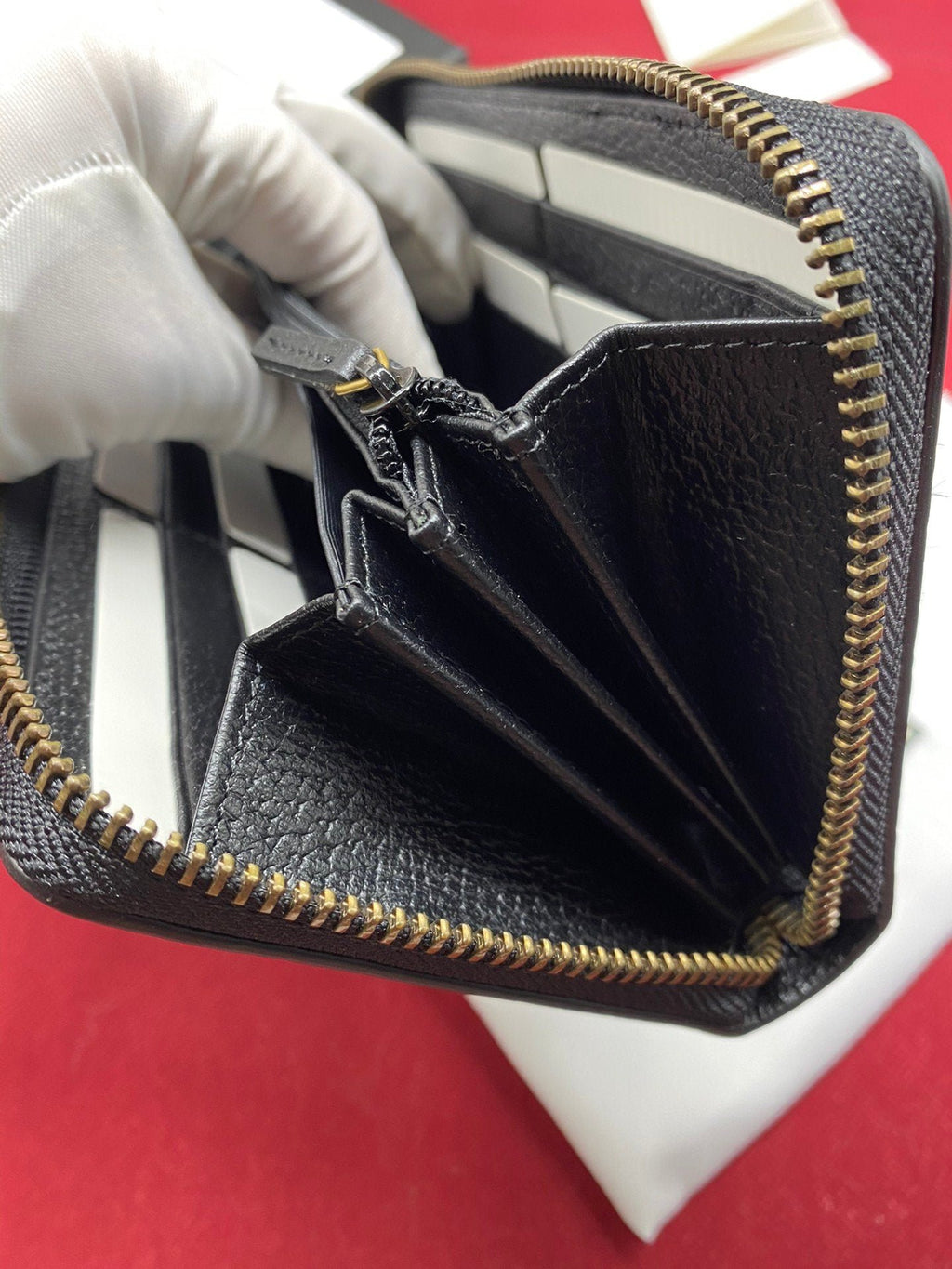 Bee Detailed Hammered Leather Black Clutch 19cm