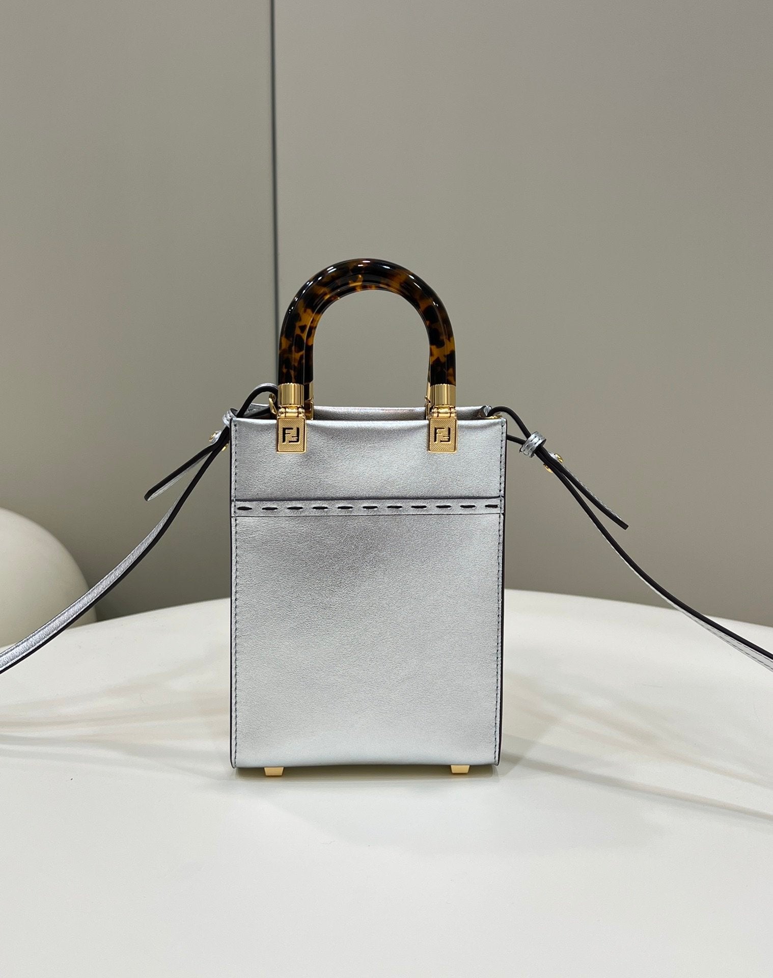 Fendi Mini Sunshine Shopper 18cm Silver