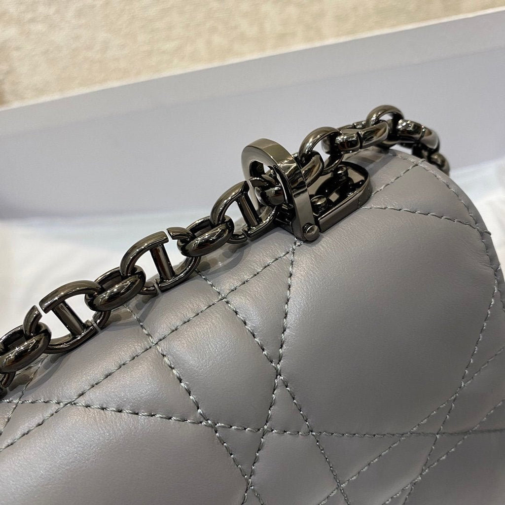 Christian Dior Mini Caro Bag 20cm Dark Grey