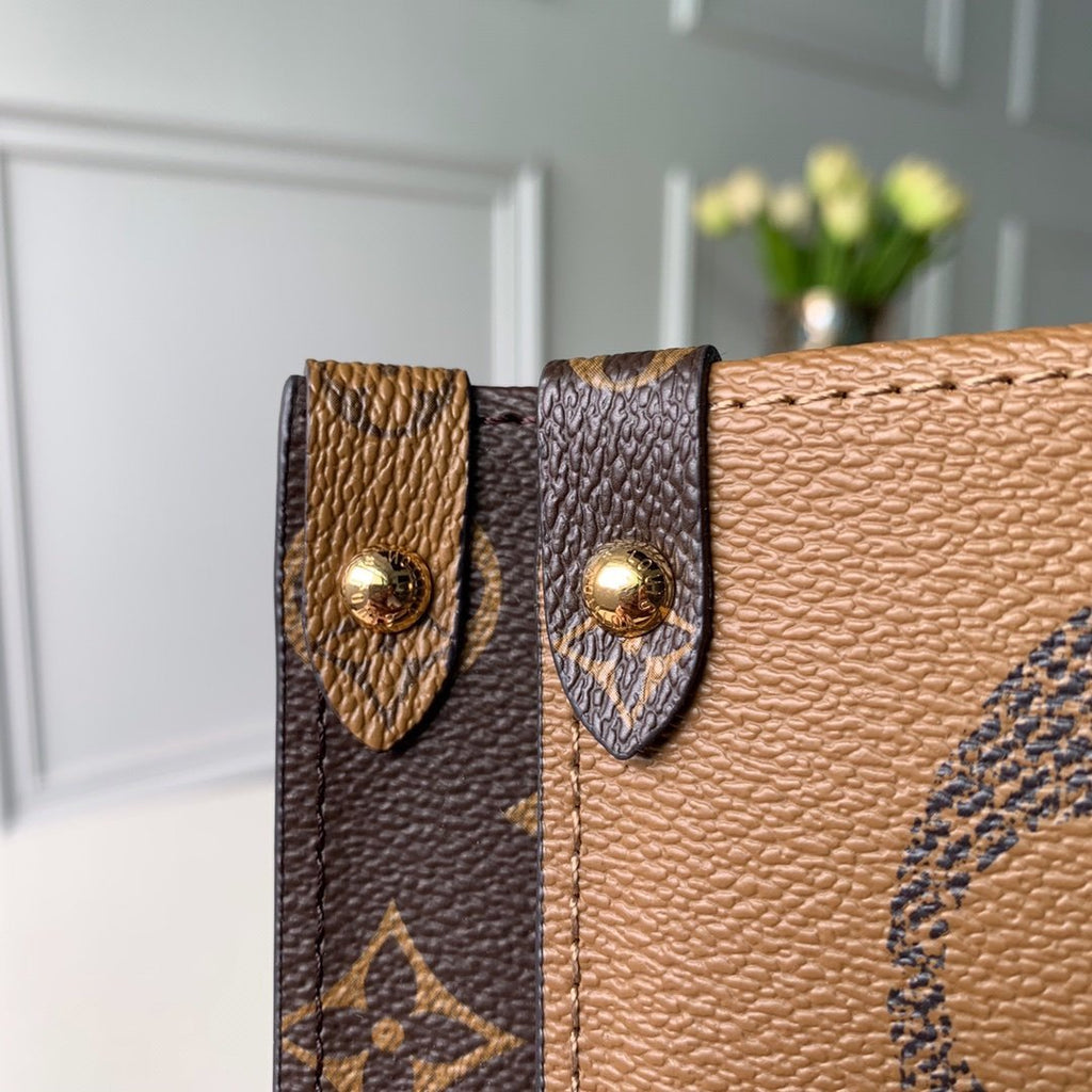 Louis Vuitton On The Go MM Tote Bag 35cm Brown