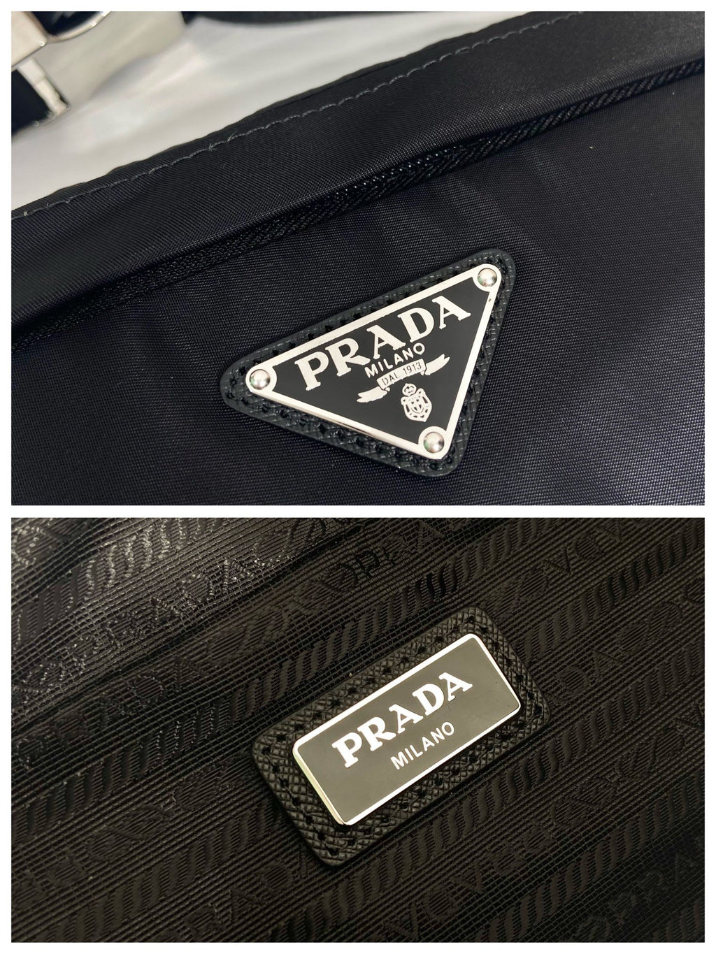 Prada Re-Nylon And Saffiano Belt Bag Black For Women, Women’s Bags 10.2in/26cm