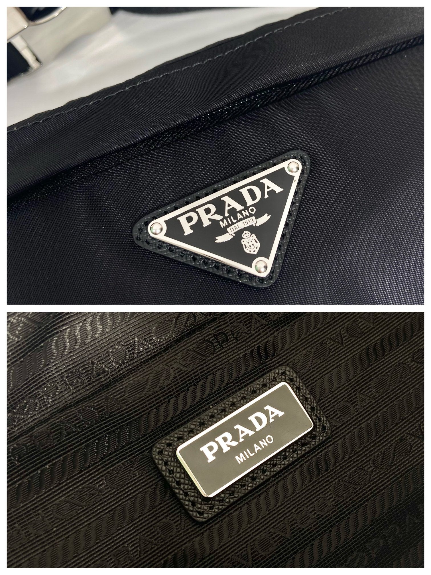 Prada Re-Nylon And Saffiano Belt Bag Black For Women, Women’s Bags 10.2in/26cm