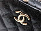 Chanel Shoulder Bag Top Handle With Chain 19cm Black