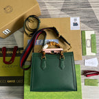 Gucci Diana Medium Tote Bag Green For Women, Women’s Bags 11in/27cm GG ‎