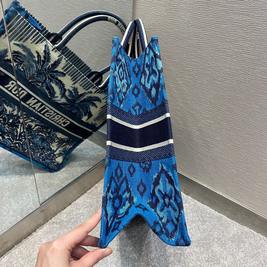 Christian Dior Book Tote Blue Bag 42cm