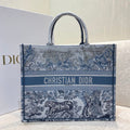 Christina Dior Book Tote Bag 42cm Blue
