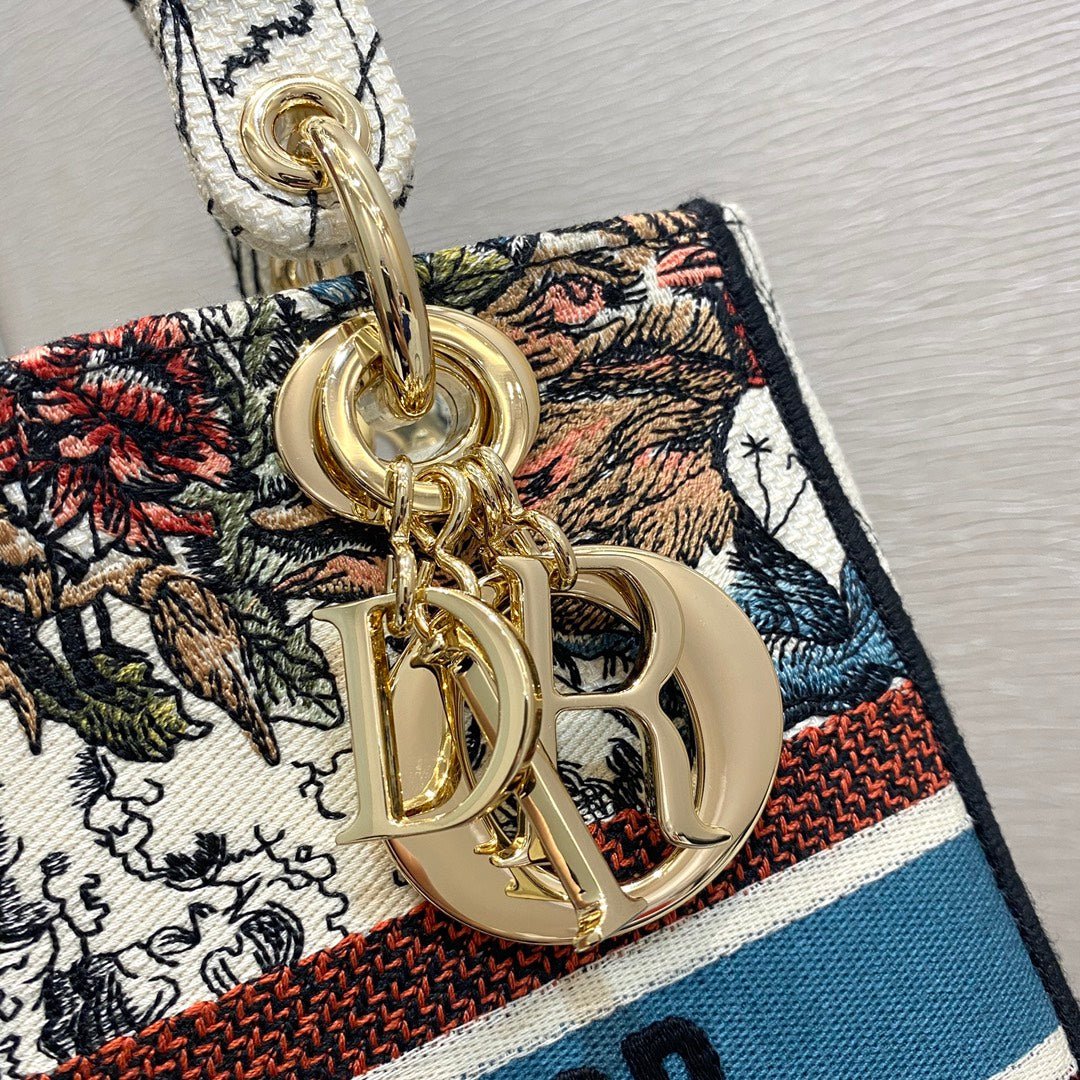 Christian Dior Medium Lady D-Lite Bag 24cm White