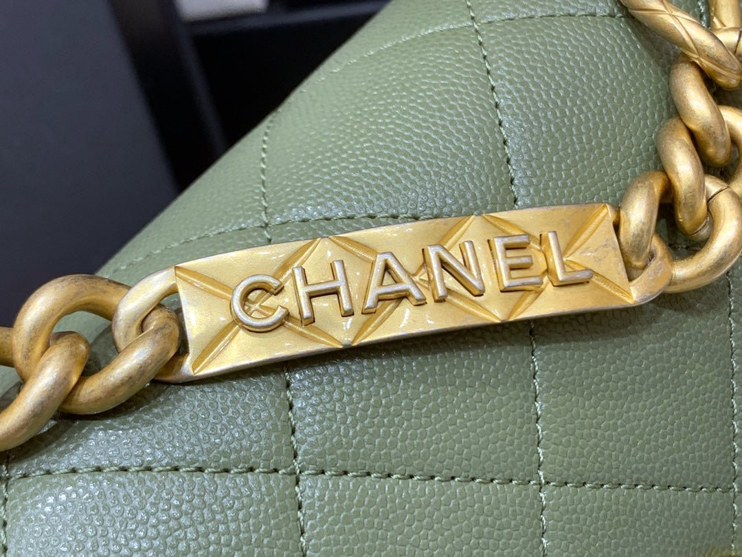 Chanel Co Co Cross Body Bag 24cm Green
