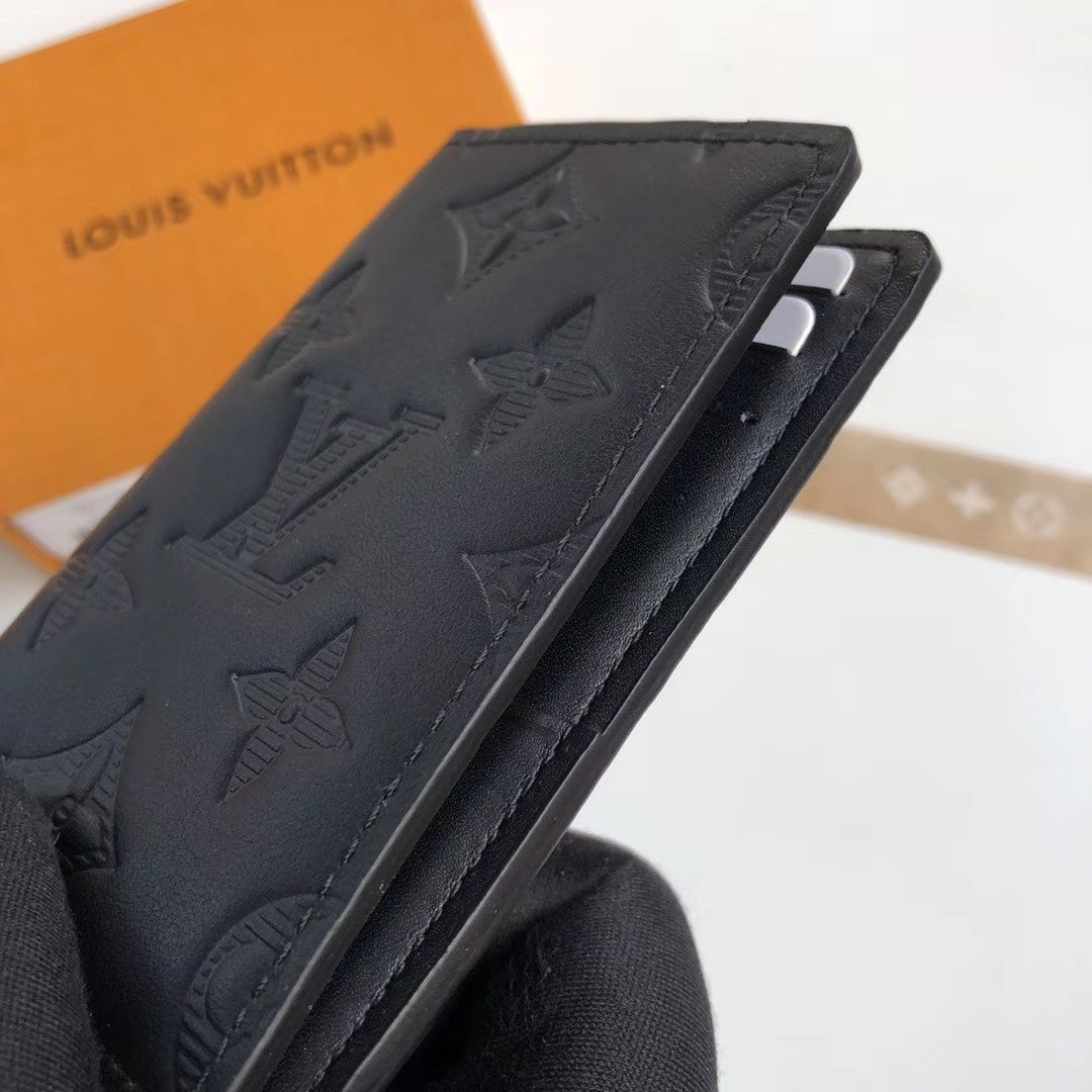 Louis Vuitton Monogram Empreinte Wallet 11cm Black