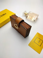 Fendi Card Holder 10cm Brown