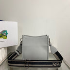 Prada Mini Shoulder Bag Grey For Women, Women’s Bags 7.9in/20cm