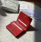 Mini Lady Dior Red Wallet 11cm