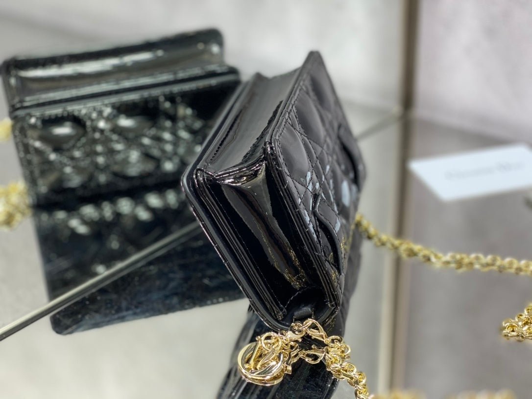 Christian Dior Shine Black Crossbody Bag 14cm