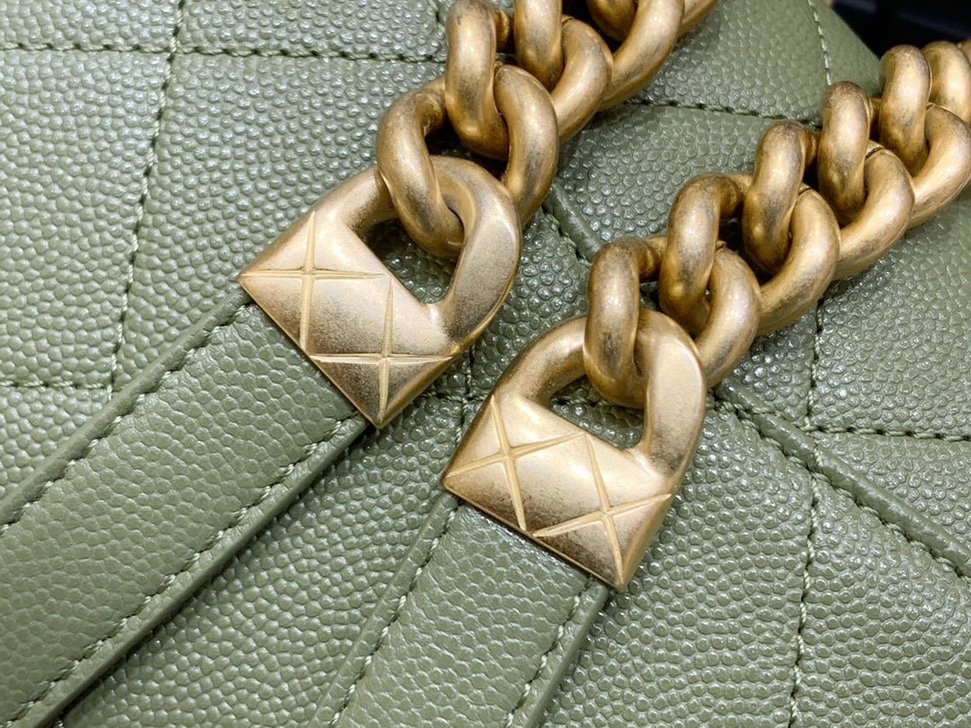 Chanel Co Co Cross Body Bag 24cm Green