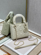 Christian Dior Lady Dior Bag 17cm Beige