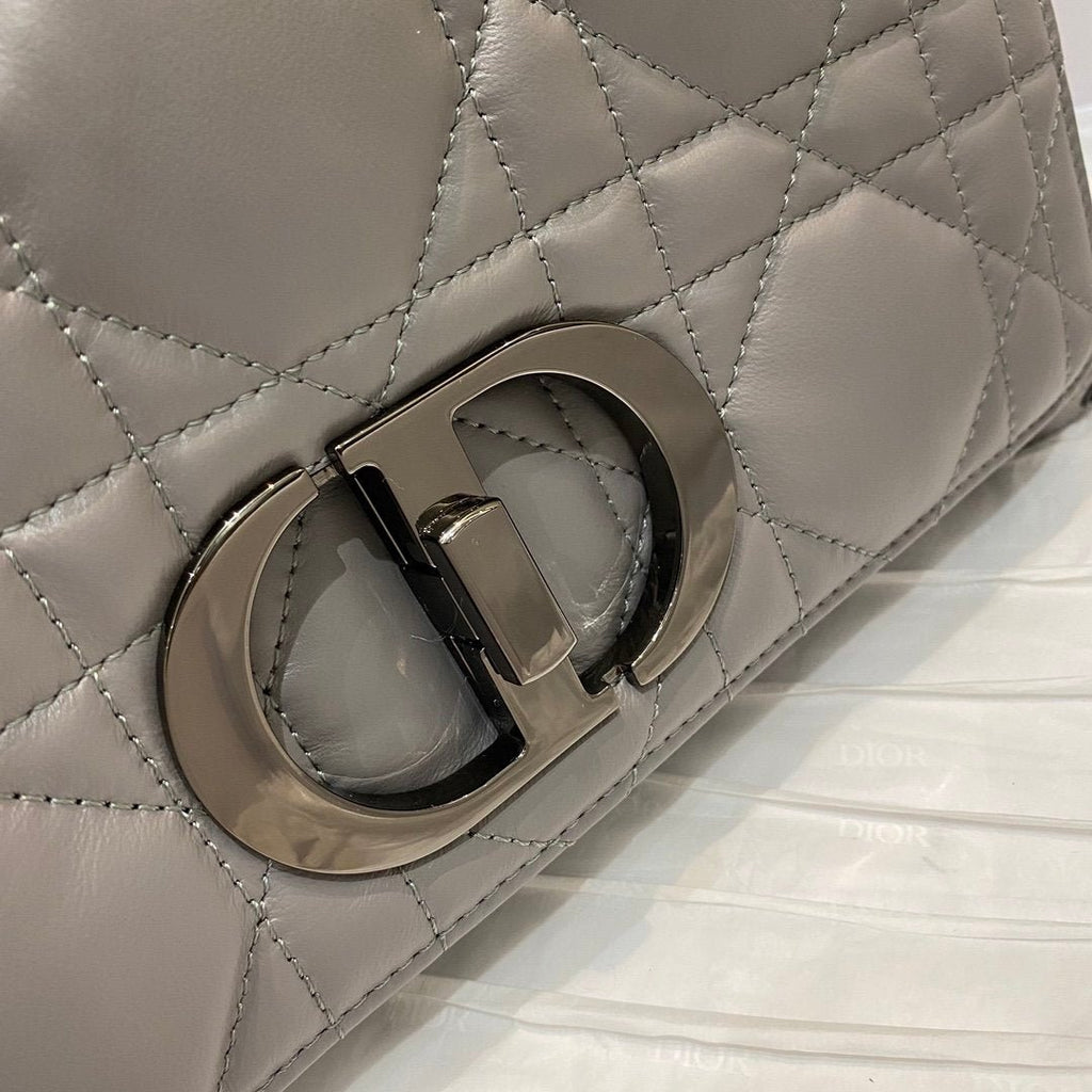 Christian Dior Medium Caro Bag 25cm Dark Grey