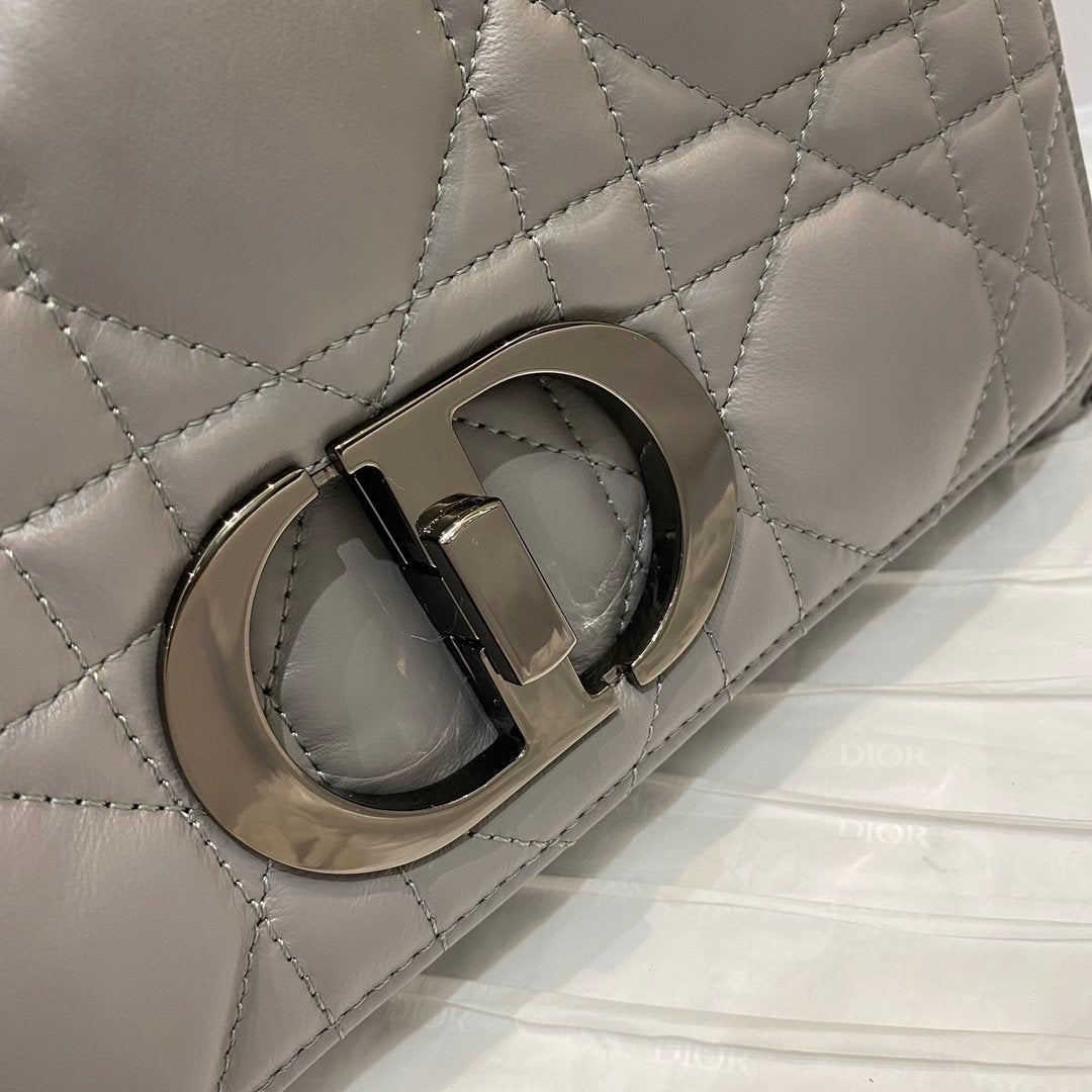 Christian Dior Medium Caro Bag 25cm Dark Grey
