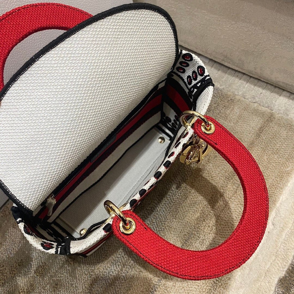 Christian Dior Medium Lady D-Lite Bag 24cm Red
