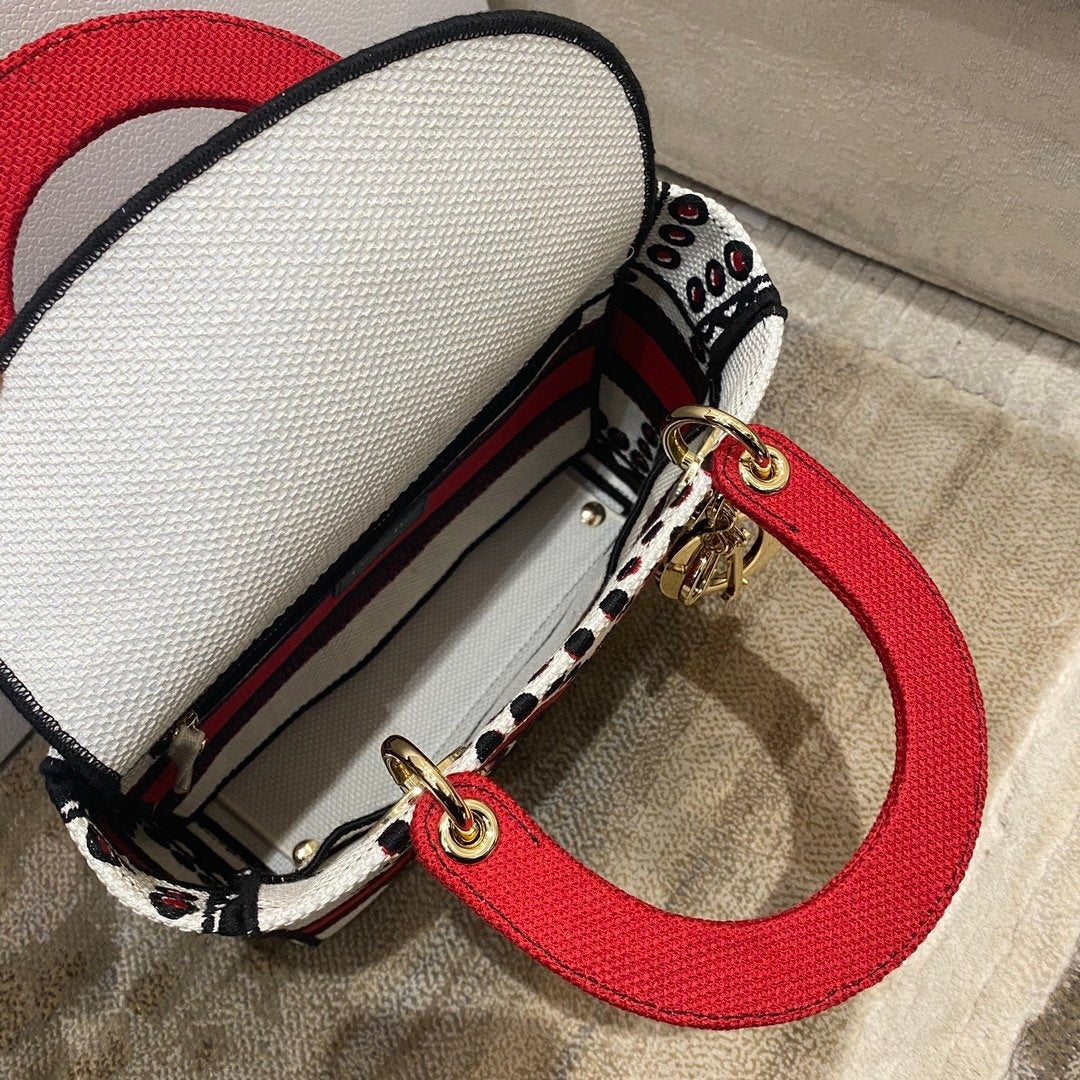 Christian Dior Medium Lady D-Lite Bag 24cm Red