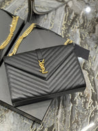 Saint Laurent College Large Chain Bag 32cm Black