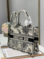 Christina Dior Medium Book Tote Bag 36cm Black/White