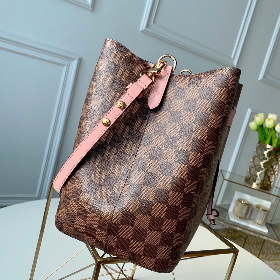 Louis Vuitton Neo Alma BB Bucket Bag 26cm Damier Ebene Canvas Spring/Summer Collection N40213 Pink