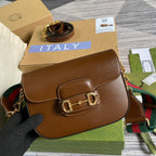 Gucci Horsebit 1955 GG Mini Bag Brown For Women, Women’s Bags 8in/21cm