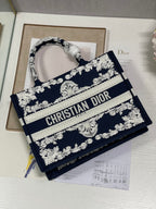 Christina Dior Medium Book Tote Bag 36cm Black