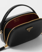 Prada Odette Patent Leather Mini-Bag Black For Women 6.8 Inches / 17.5 Cm
