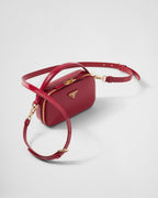 Prada Odette Patent Leather Mini-Bag Cherry Red For Women 6.8 Inches / 17.5 Cm