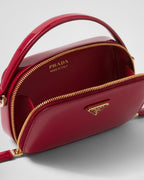 Prada Odette Patent Leather Mini-Bag Cherry Red For Women 6.8 Inches / 17.5 Cm