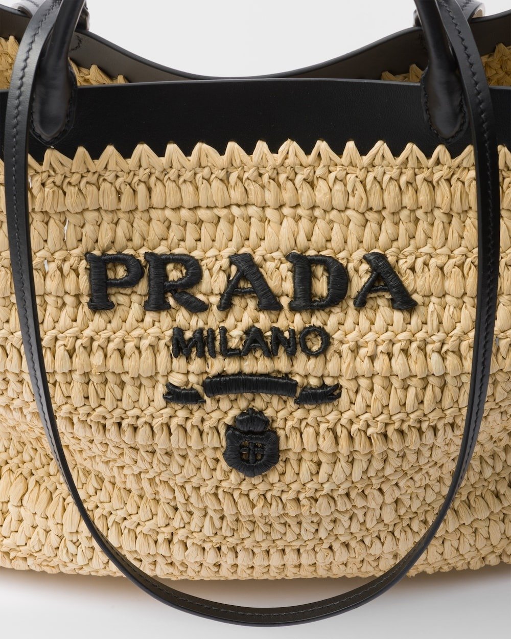 Prada Medium Crochet Tote Bag Tan For Women 29cm/11in