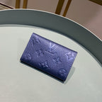 Louis Vuitton Monogram Wallet 10cm Blue