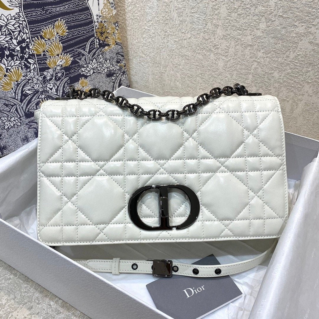 Christian Dior Large Caro Bag 28cm White