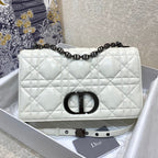 Christian Dior Large Caro Bag 28cm White
