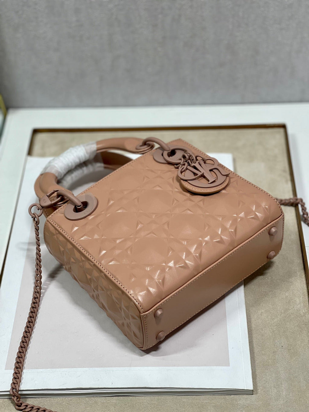 Christian Dior Lady Dior Bag 17cm Brown