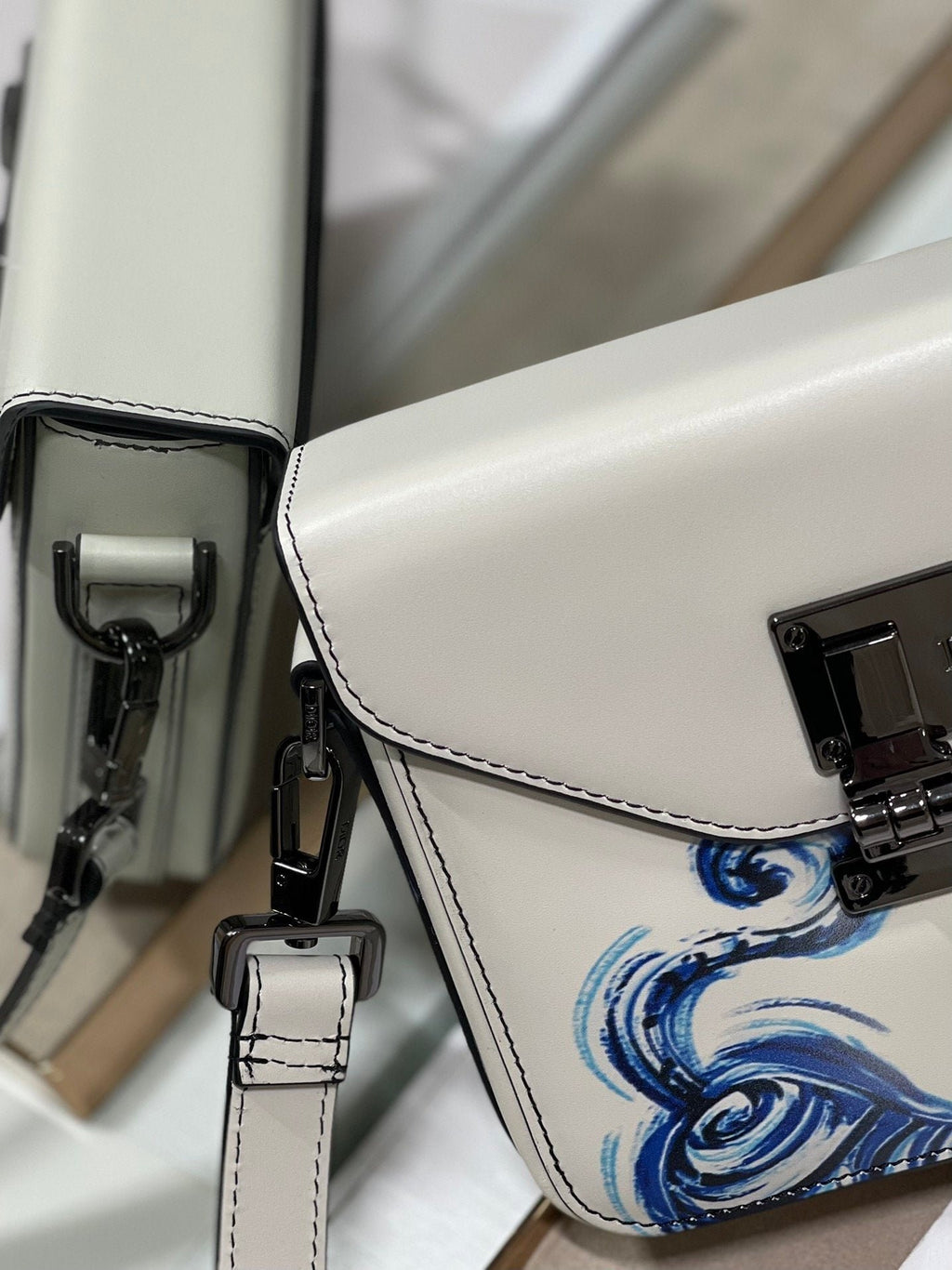 Christian Dior Paris Bag 19cm White