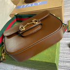 Gucci Horsebit 1955 GG Mini Bag Brown For Women, Women’s Bags 8in/21cm