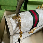 Gucci Ophidia Small GG Top Handle Bag Beige For Women, Women’s Bags 9.8in/25cm