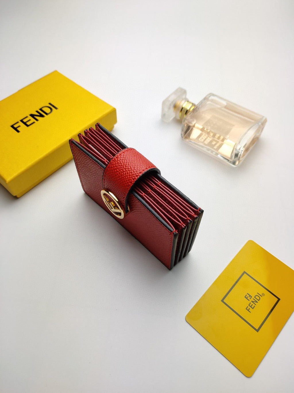 Fendi Card Holder 10cm Red