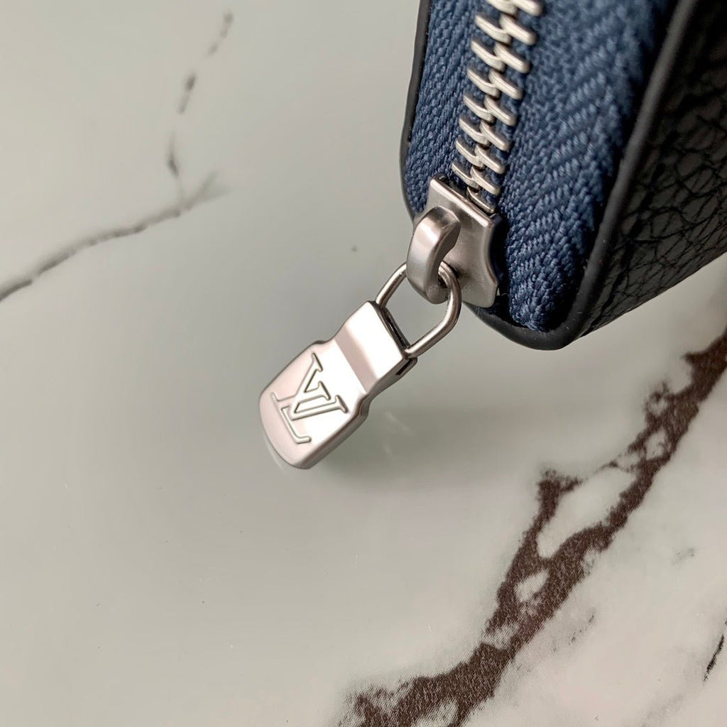 Louis Vuitton Taurillon Clutch Wallet 20cm Blue