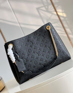 Louis Vuitton Black Monogram Canvas Surene MM Bag 36cm Black