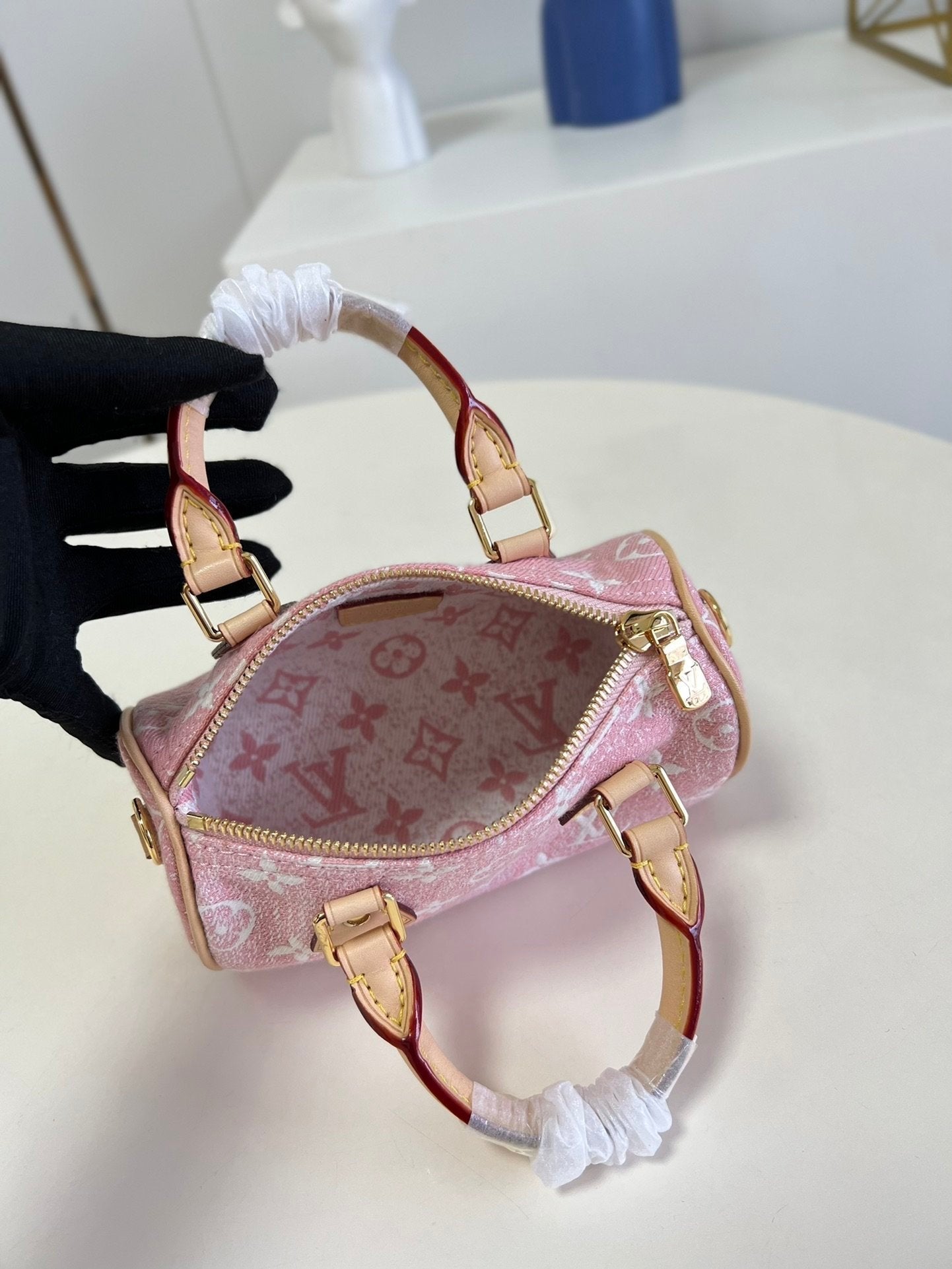 Louis Vuitton Nano Speedy in Monogram 16cm Pink
