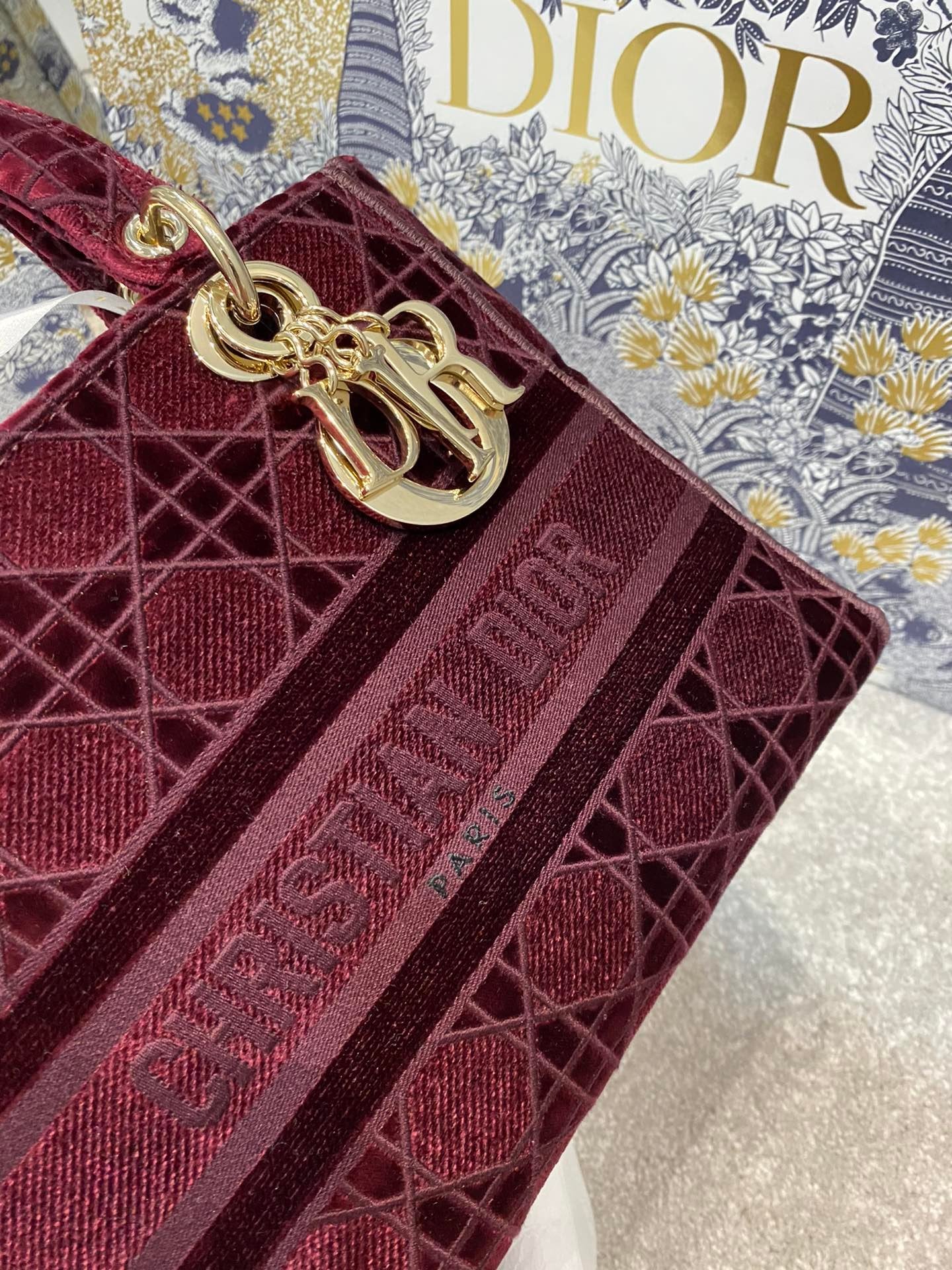 Christian Dior Red Handle Bag 24cm