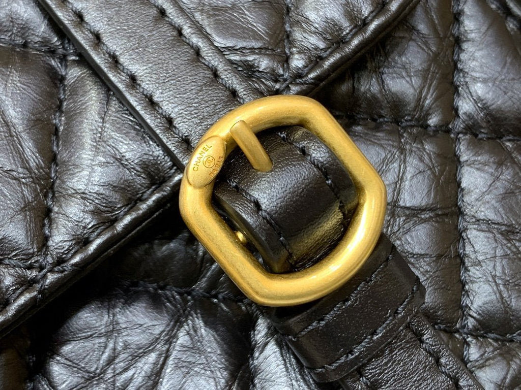 Chanel Co Co Shoulder Bag Gold Chain Black 25cm