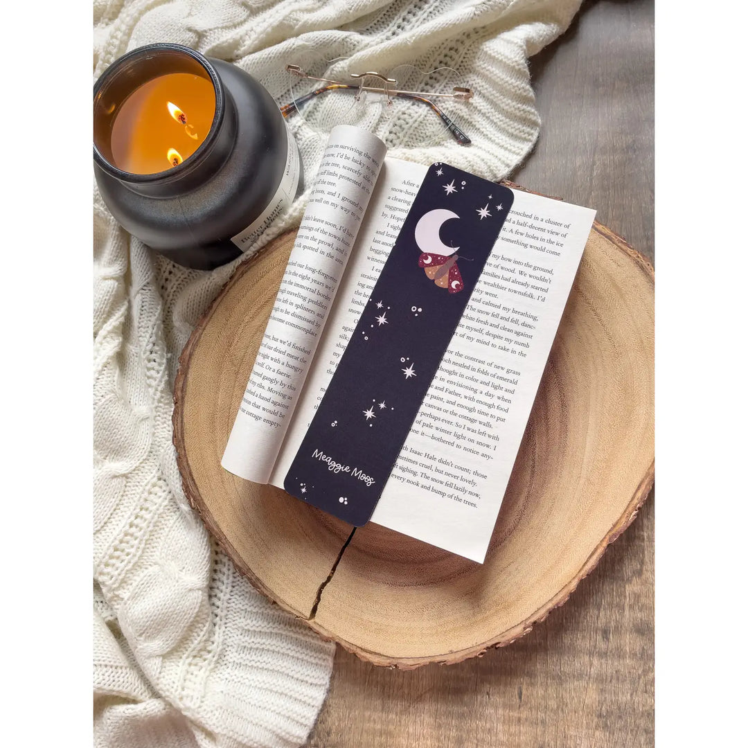 Midnight Celestial Moths Bookmark |  Featured Brand