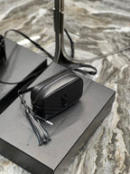 Saint Laurent Lou Belt Bag In Matelasse Black Metal Hardware 15cm