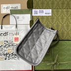 GG Marmont Small Tote Bag Dark Grey Matelassé For Women 10in/26.5cm